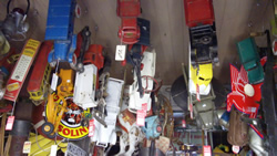 Metal antique toy trucks