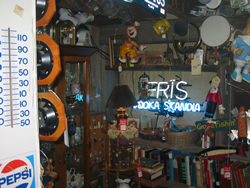 Antique furniture, glassware and books